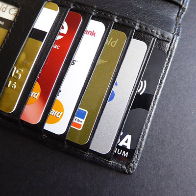 Tasche mit Kreditkarten